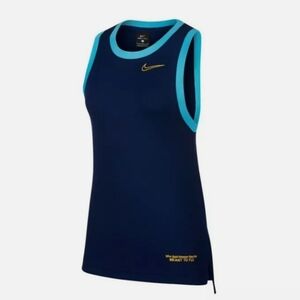 NWT Nike BV9237-492 Basketball Dri-FIT Sleeveless Tank Blue (L) Womens